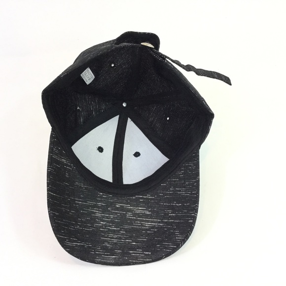 Textured Baseball Cap Casual Stylish Black & Silve - Picture 5 of 6